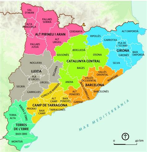 barcelona region map.